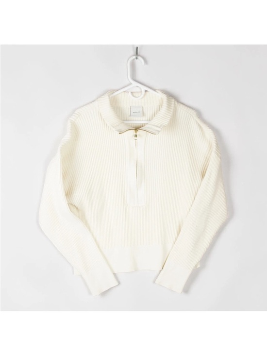 Varley Sweaters - Varley Janie Ribbed Half Zip Knit Sweater women Sz X-Large Ivory STY# VAR01701